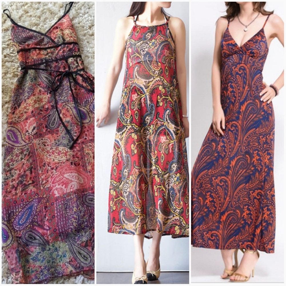 Paisley bohemian dress - Picture 1 of 6